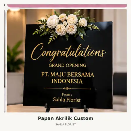 Papan Bunga Akrilik Tegalalang
